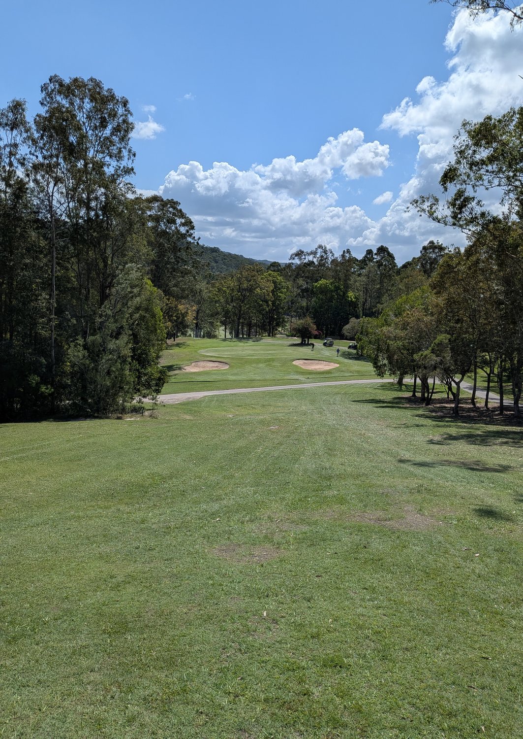 Original phone photo looking down the 10th fairway at Nambour Golf Club