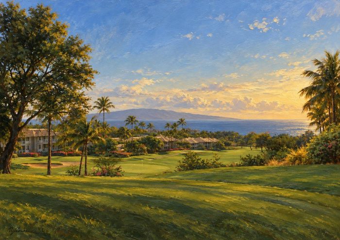 The Maui view as a classic oil landscape