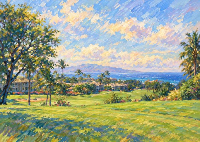 The Maui view as an impressionist painting