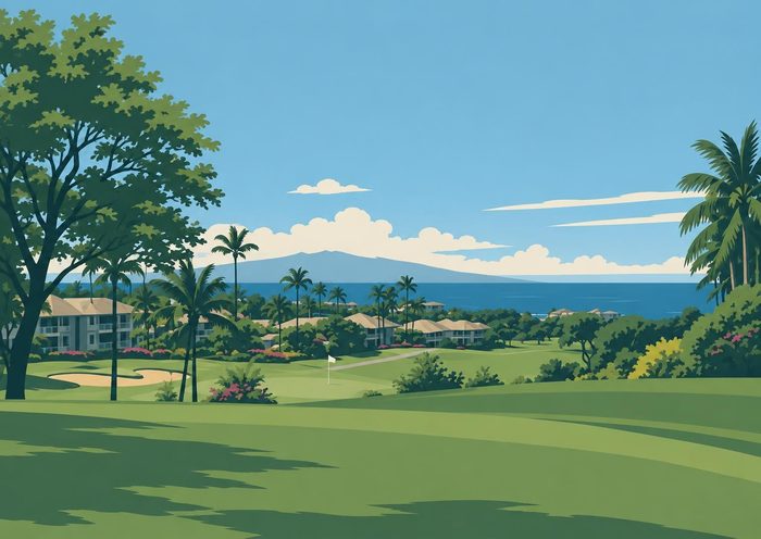 The Maui view as a modern illustration